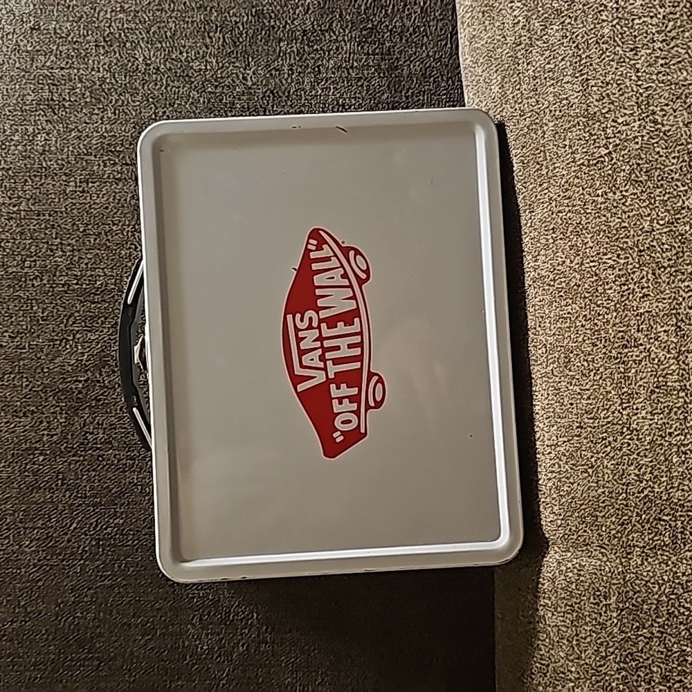 Vans Metal Lunchbox Container On the Go Checkerboard Black White Skate